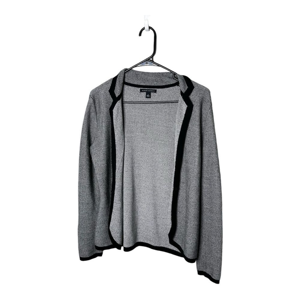 Banana Republic Sweater Cardigan Jacket SZ M Extra Fine Merino Wool Blend grey